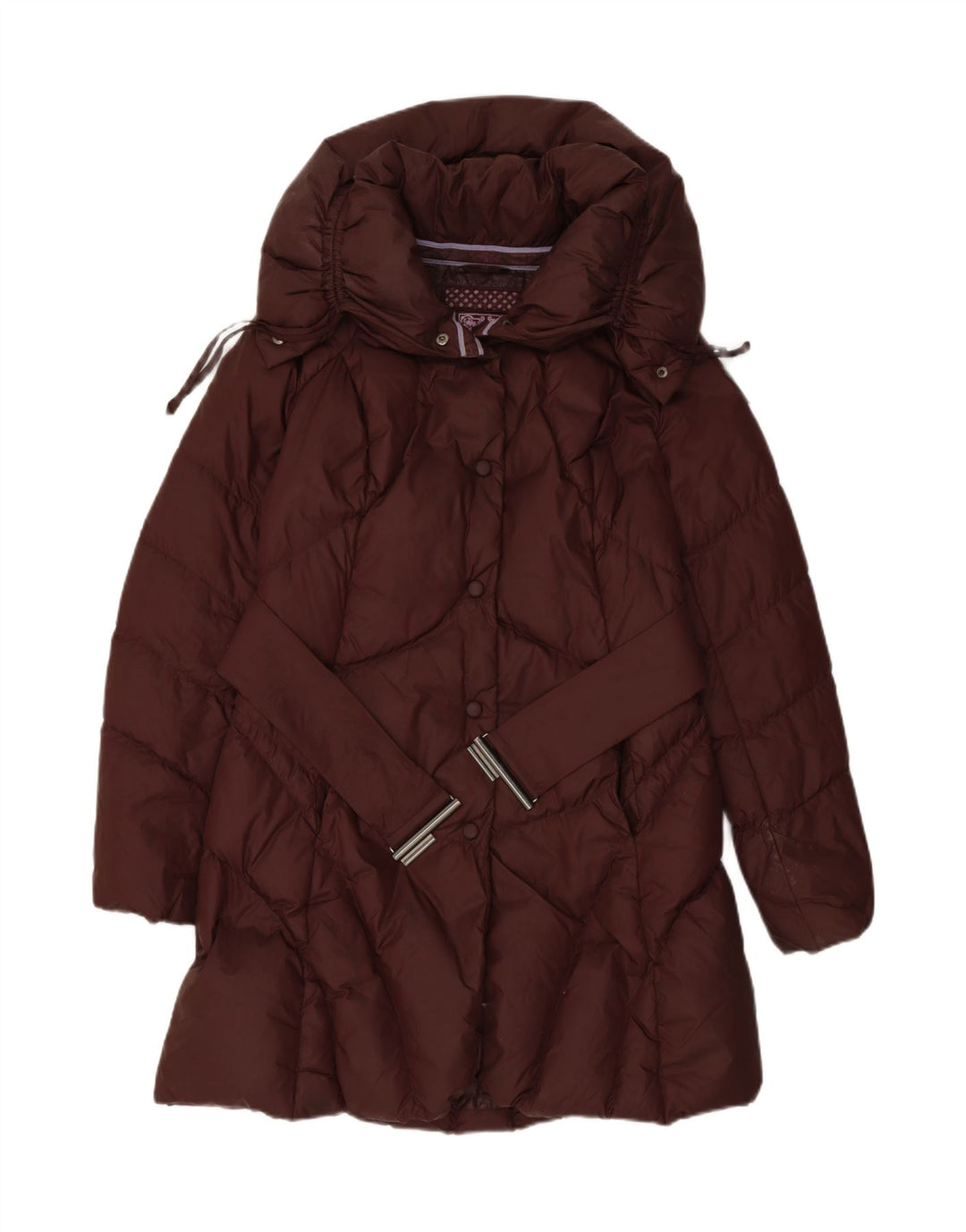 GUESS Womens Padded Coat UK 16 Large Brown Nylon