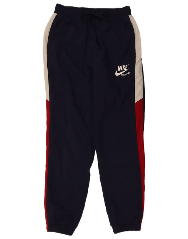 Nike Træningsdragt bukser til mænd, joggers Small W27 L27 Navy Blue Colourblock