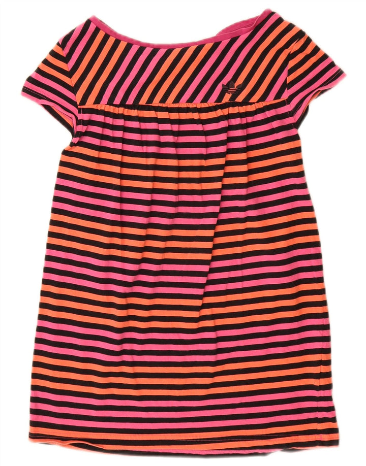 Adidas Dame Bluse Top IT 44 Medium Pink Stribet Bomuld