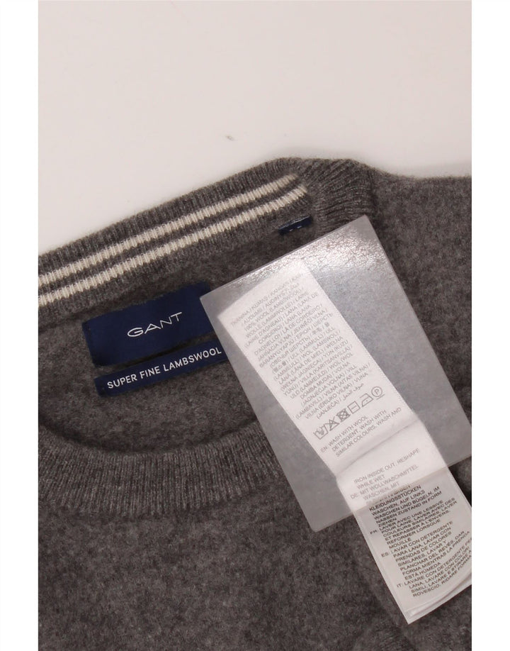 Gant Dame sweater med rund hals DK 14 Medium Grey Uld