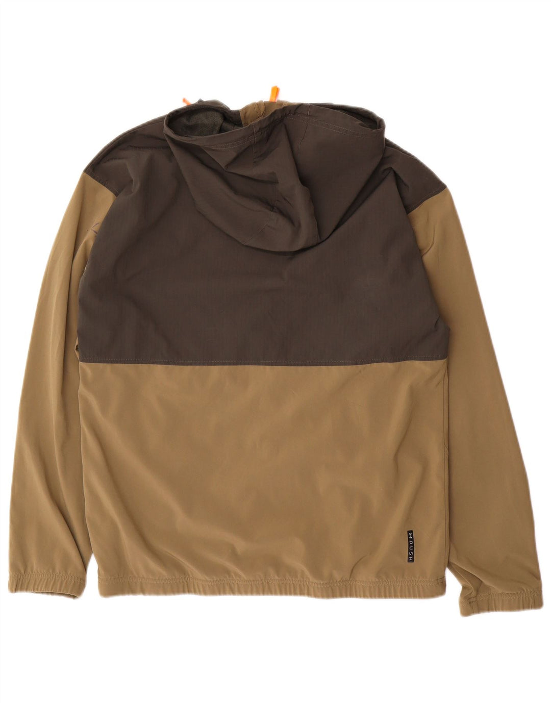 Under Armour Herre Hooded Anorak Jacket UK 36 Small Khaki Colourblock