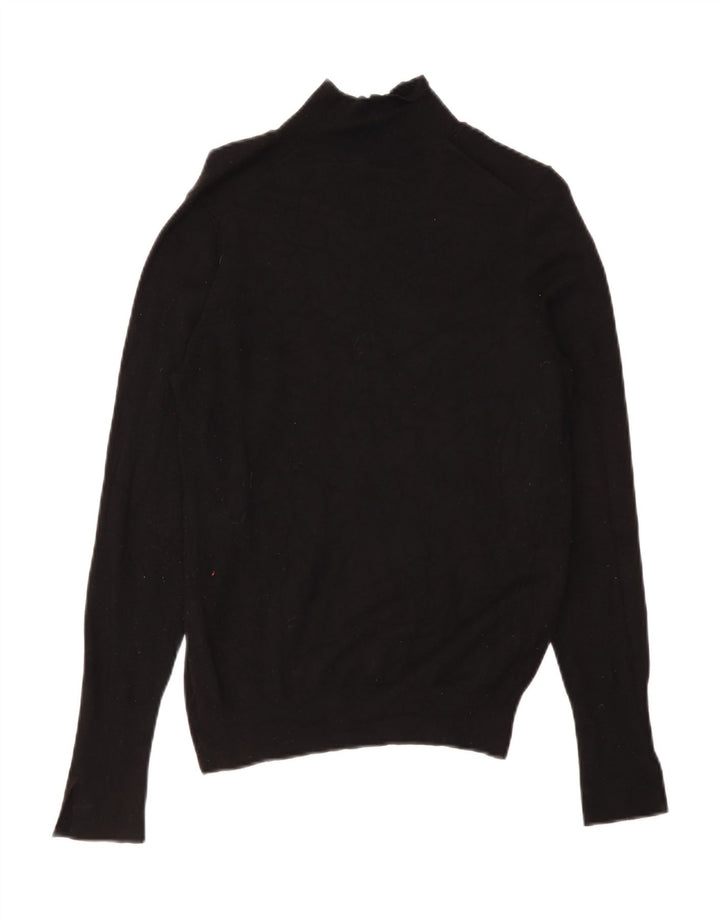 Zara Dame Turtle Neck Jumper Sweater UK 12 Medium Black