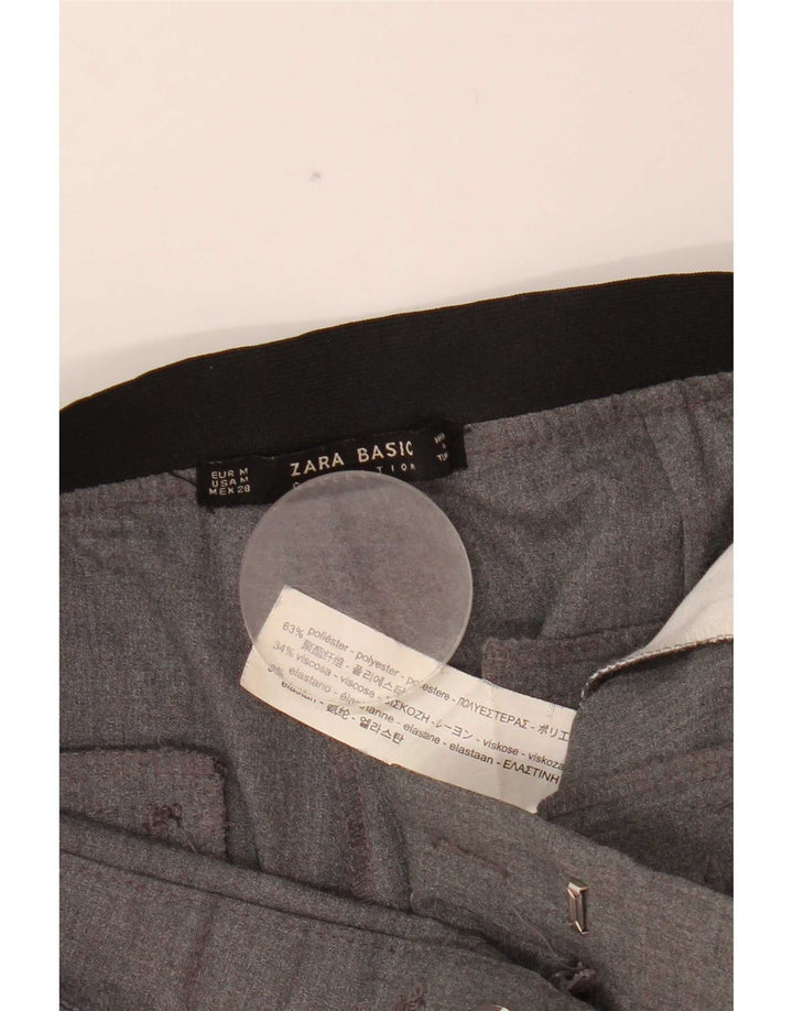 Zara Dame Slim Suit Bukser Medium W28 L27 Grå Polyester