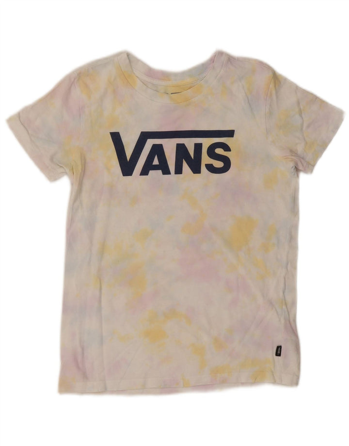 VANS Grafisk T-shirt top til kvinder UK 6 XS Multifarvet Tie Dye Bomuld