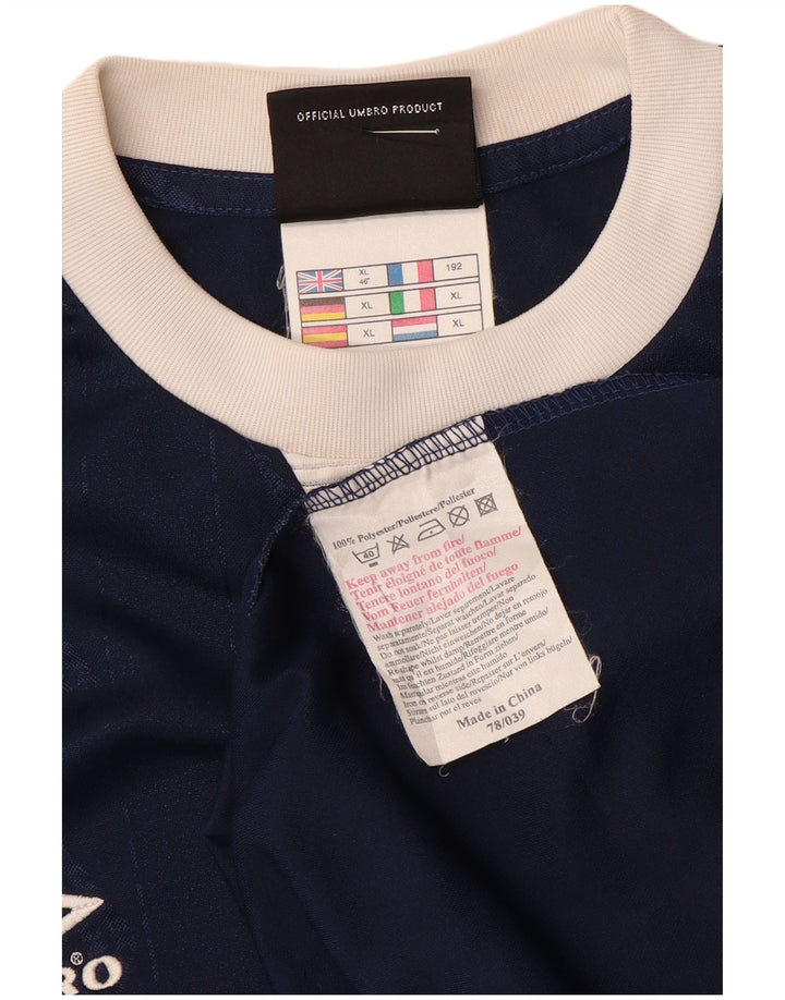 Umbro Herre Grafisk Top Langærmet XL Marineblå Geometrisk Polyester