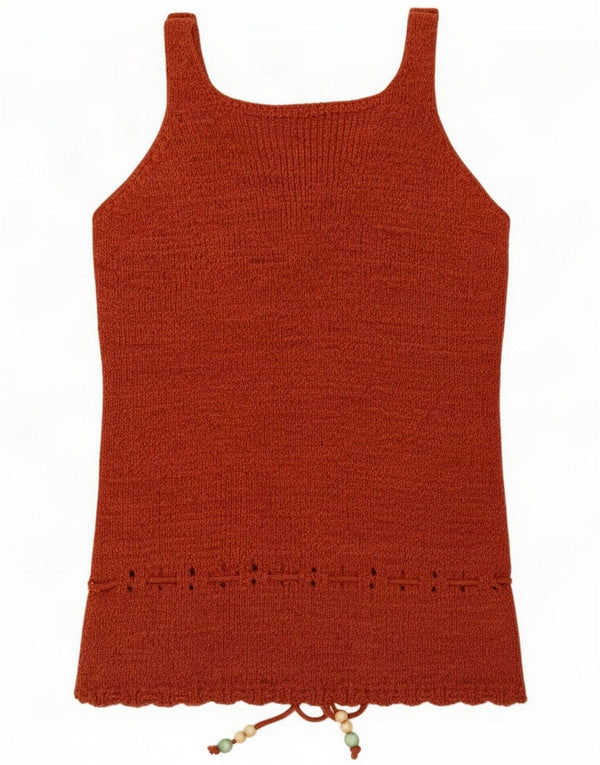 Janique Dame Vest Tank Top UK 16 Stor Brun Akryl