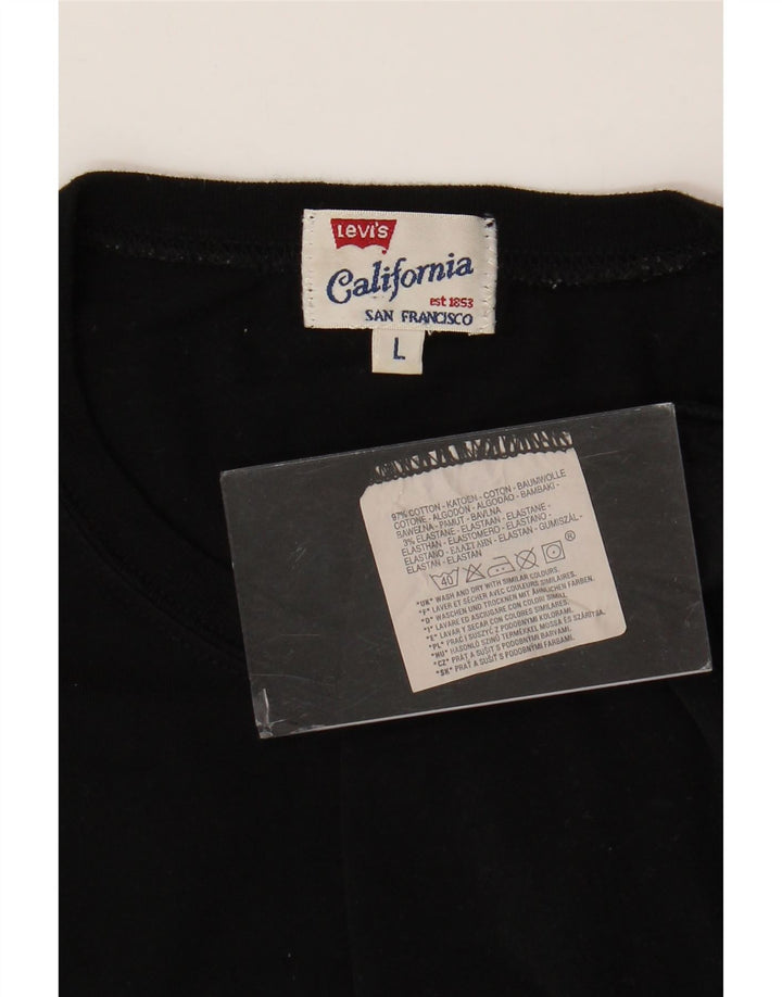 LEVI'S Herre Top Langærmet Stor Sort Bomuld