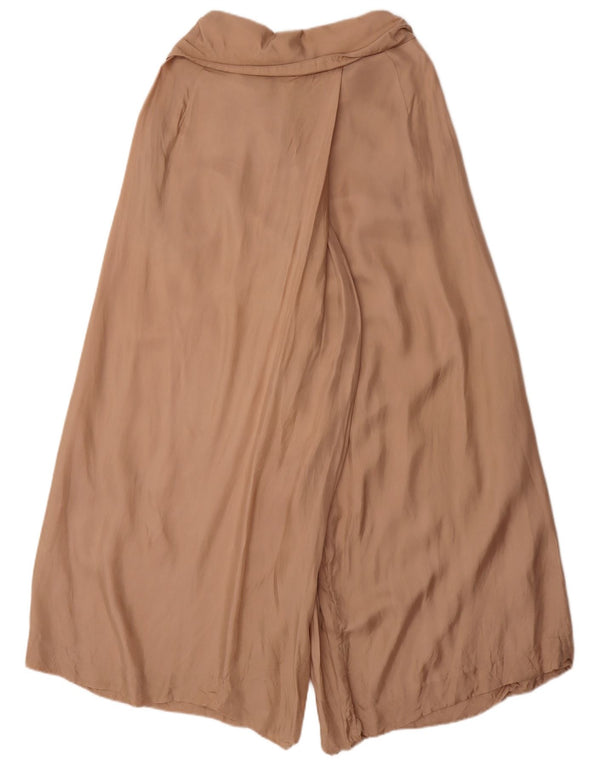 Reiss kvinders brede ben Casual Bukser UK 6 XS W28 L30 Brun Cupro
