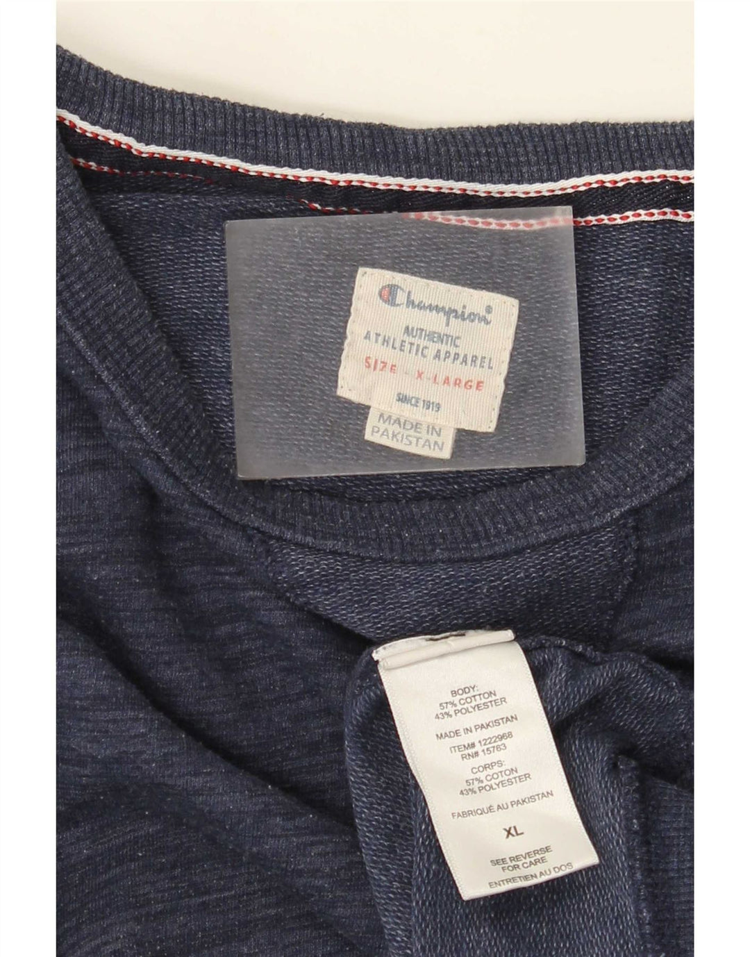 Champion Herre Sweatshirt Jumper XL Marineblå Flecked Bomuld