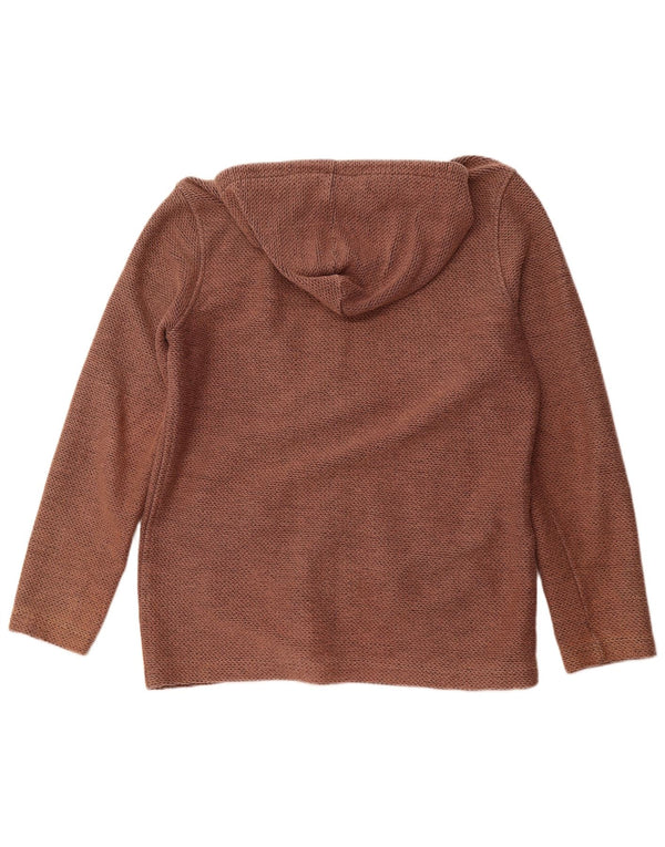 WEIRD FISH Herre hættetrøje med lynlås Stor brun bomuld