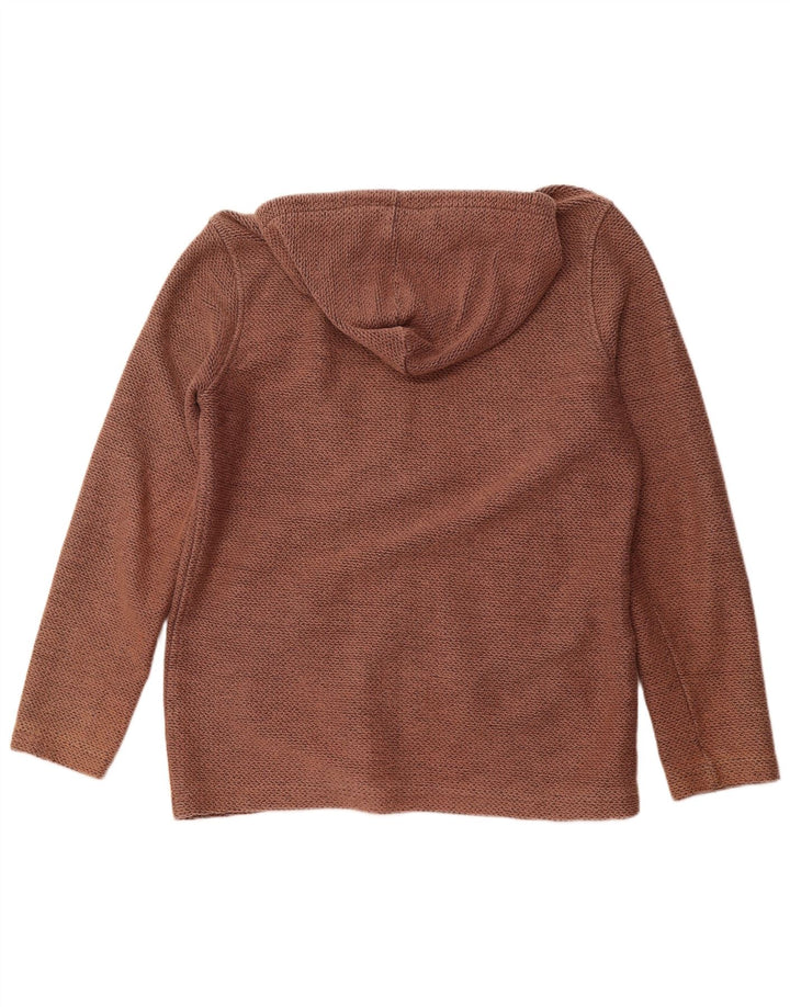 WEIRD FISH Herre hættetrøje med lynlås Stor brun bomuld