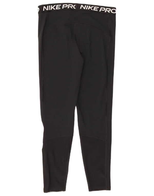 Nike Dame Grafiske Leggings UK 14 Large Sort Polyester