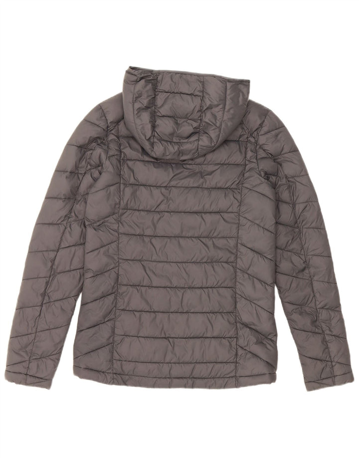 Fat Face Dame Hætte Polstret Jakke UK 6 XS Grå Nylon