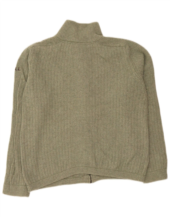 O'Neill Herre cardigan sweater med fuld lynlås Stor Khaki Wool
