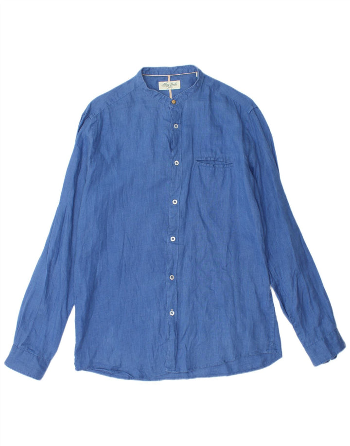 ALLEY DOCKS Herreskjorte Medium Blue Linen
