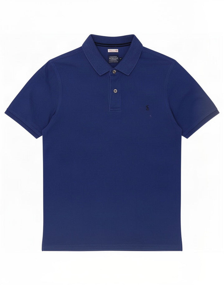 Joules herre klassisk pasform poloshirt mellemblå bomuld