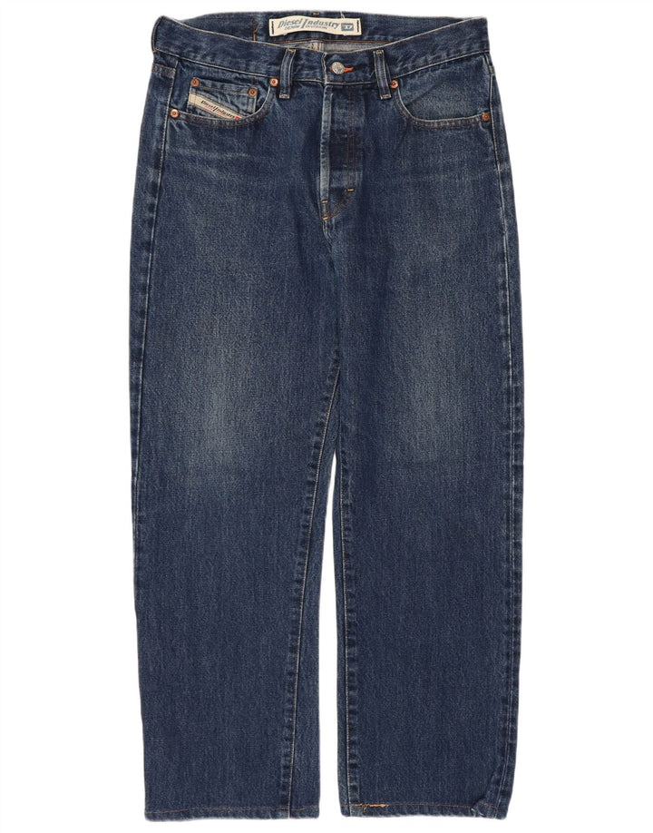 DIESEL Straight jeans til mænd W32 L26 blå bomuld