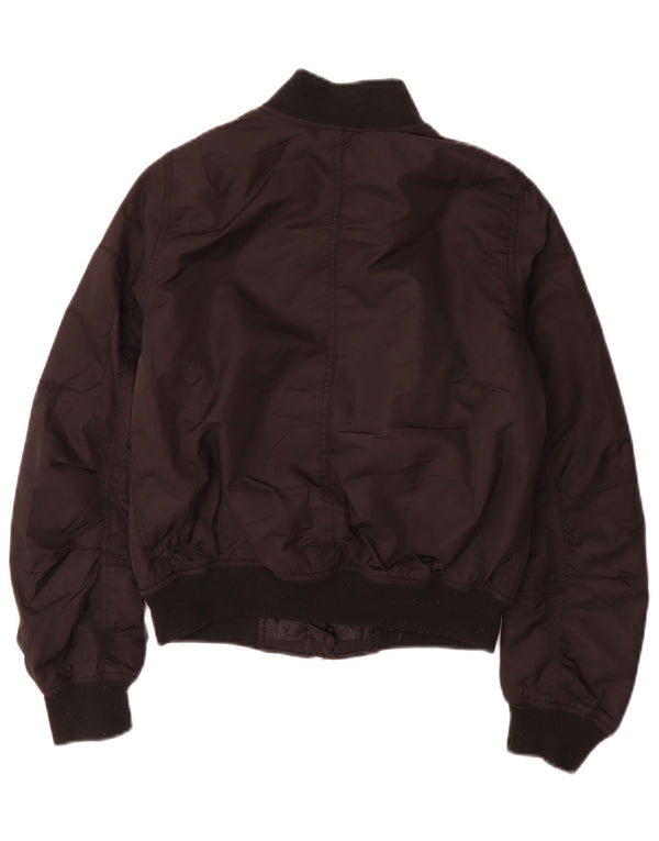 Topshop oversized bomberjakke til kvinder UK 6 XS Sort polyester