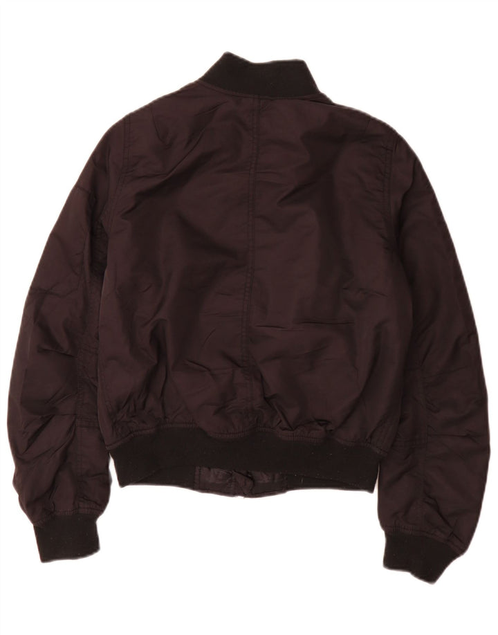 Topshop oversized bomberjakke til kvinder UK 6 XS Sort polyester