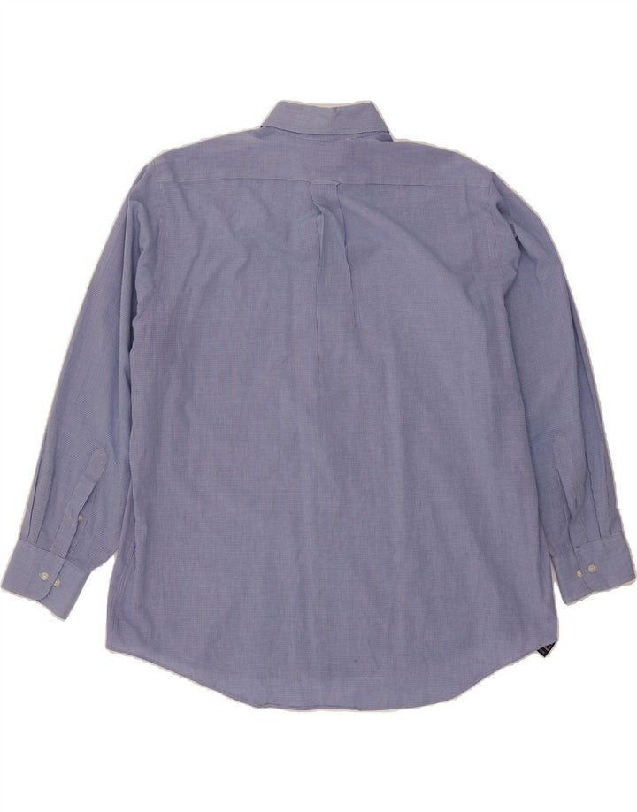 IZOD Mens Shirt Size 17 1/2 34/35 XL Blue Gingham Cotton Vintage Izod and Second-Hand Izod from Messina Hembry 