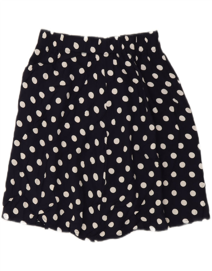 SEVRES Womens A-Line Skirt Medium W28  Navy Blue Polka Dot Vintage Sevres and Second-Hand Sevres from Messina Hembry 