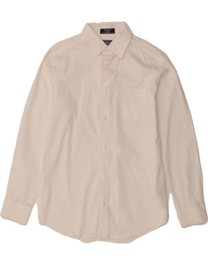 IZOD Boys Stretch Shirt 13-14 Years White Cotton Vintage Izod and Second-Hand Izod from Messina Hembry 