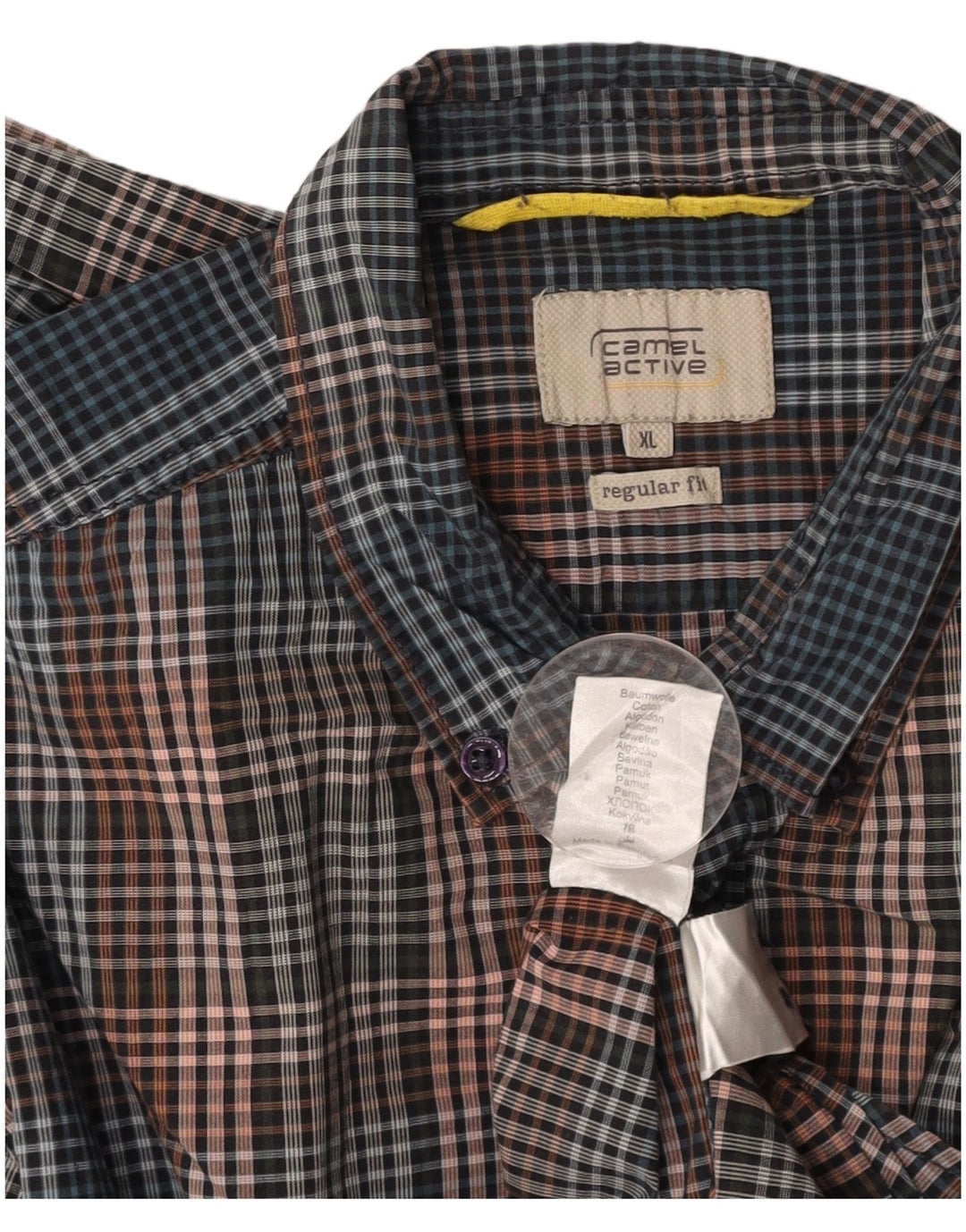 CAMEL ACTIVE Mens Regular Fit Shirt XL Multicoloured Check Cotton