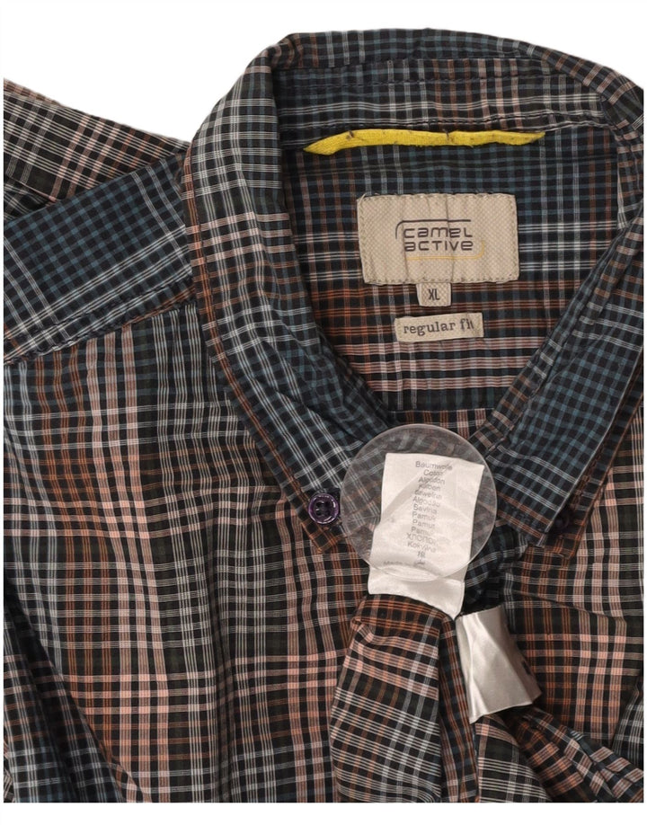 CAMEL ACTIVE Mens Regular Fit Shirt XL Multicoloured Check Cotton