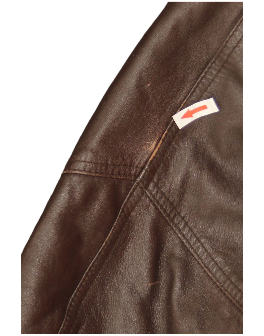 Vintage Herre Military Læderjakke IT 52 XL Brun Læder