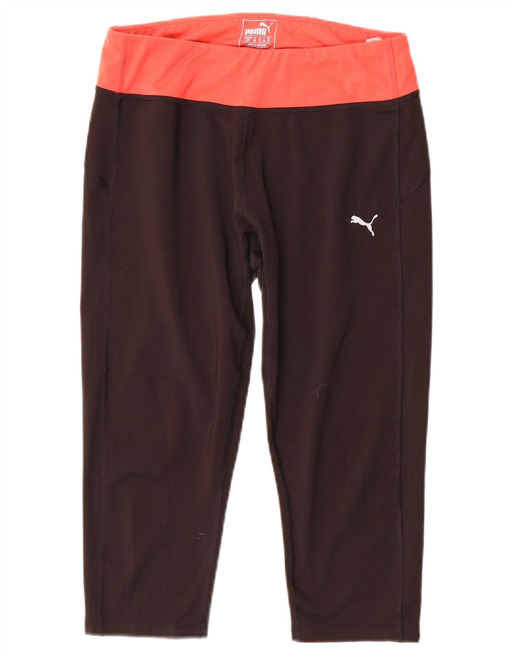 Puma Capri Leggings til kvinder UK 14 Medium Sort Colourblock Polyester