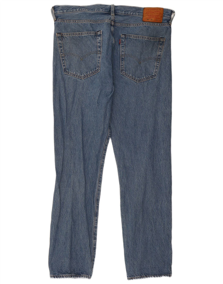 Levi's Herre 501 lige jeans W36 L32 blå bomuld