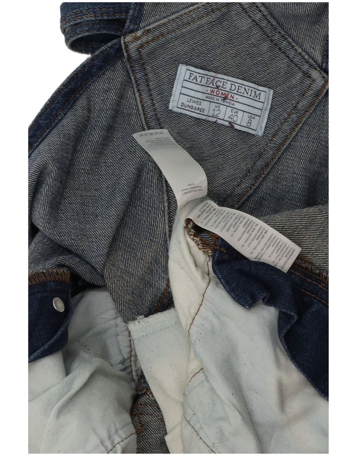 FAT FACE Dame Lewes Dungarees Jeans UK 12 Medium W34 L27 Blå Bomuld