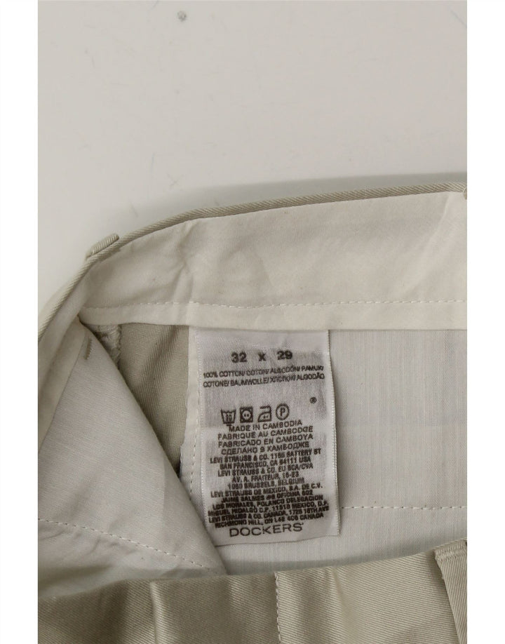 DOCKERS Herre Pegged Chino Bukser W32 L29 Grå Bomuld