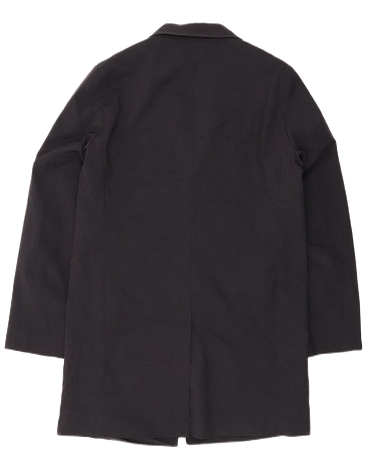 Reiss Herre Overfrakke UK 38 Medium Navy Blue Polyester