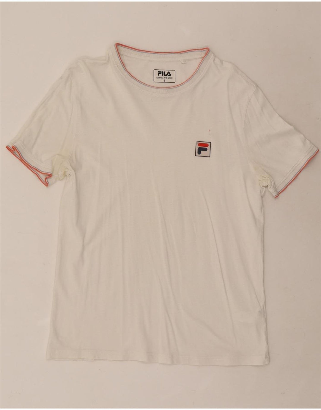 Fila herre T-shirt top lille hvid stribet bomuld