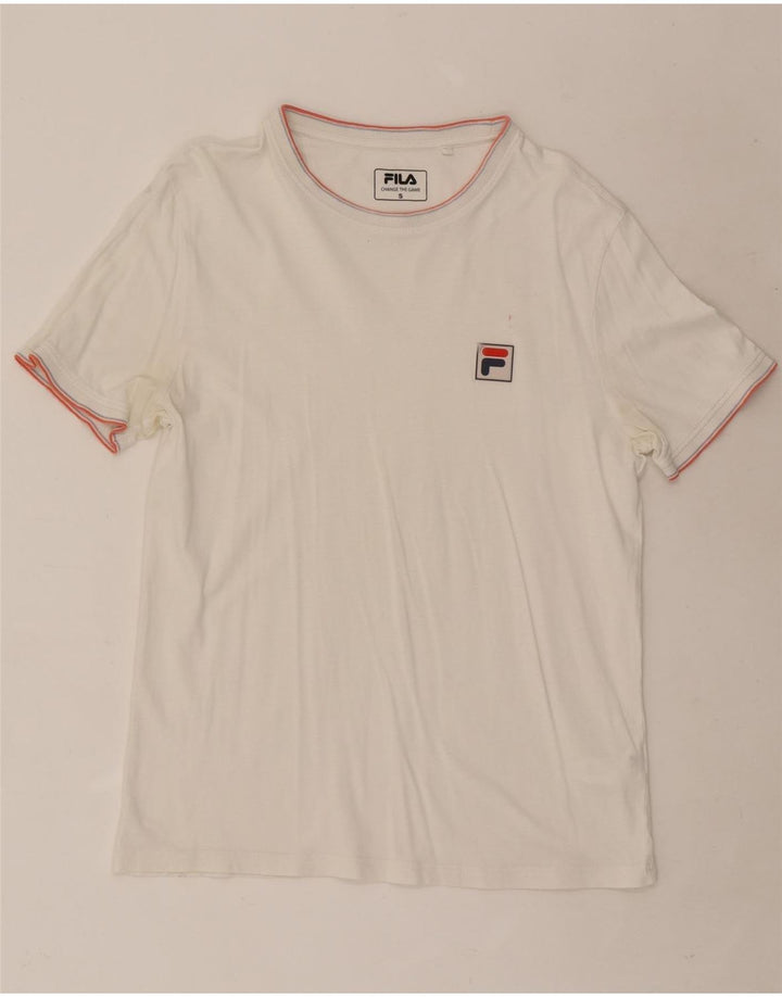 Fila herre T-shirt top lille hvid stribet bomuld
