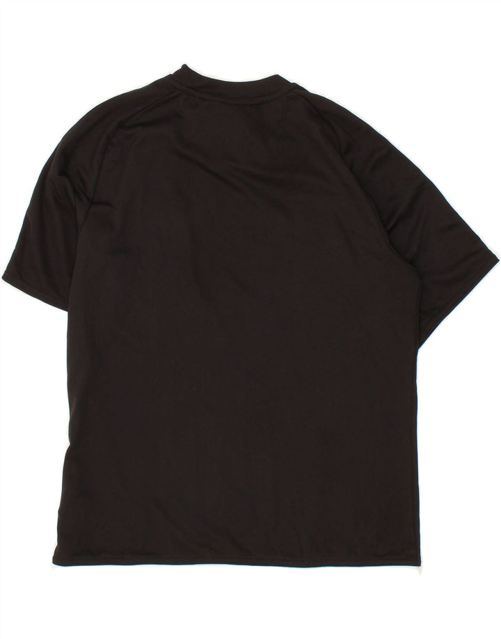 ADIDAS Boys Climalite T-Shirt Top 12-13 Years Black Polyester Vintage Adidas and Second-Hand Adidas from Messina Hembry 
