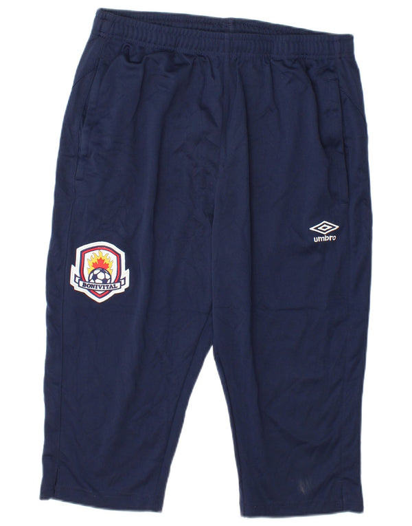 Umbro Womens Graphic Capri træningsdragt Bukser UK 18 XL Navy Blue Polyester