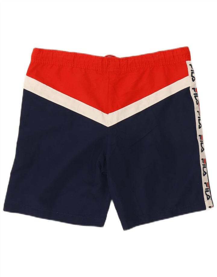Fila Grafiske badeshorts til mænd Small Blue Colourblock Polyester
