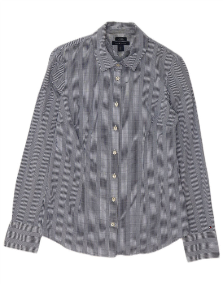 Tommy Hilfiger Dameskjorte UK 14 Medium Blue Ternet Bomuld