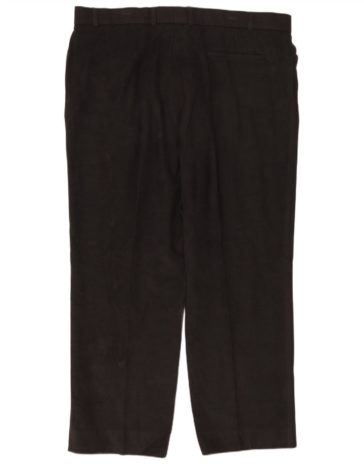 MARKS & SPENCER Straight Casual Bukser til mænd W40 L29 Sort Viscose