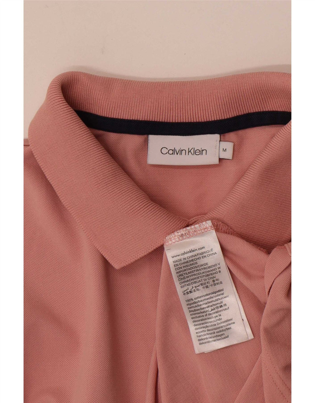 Calvin Klein herre poloshirt Medium Pink Bomuld