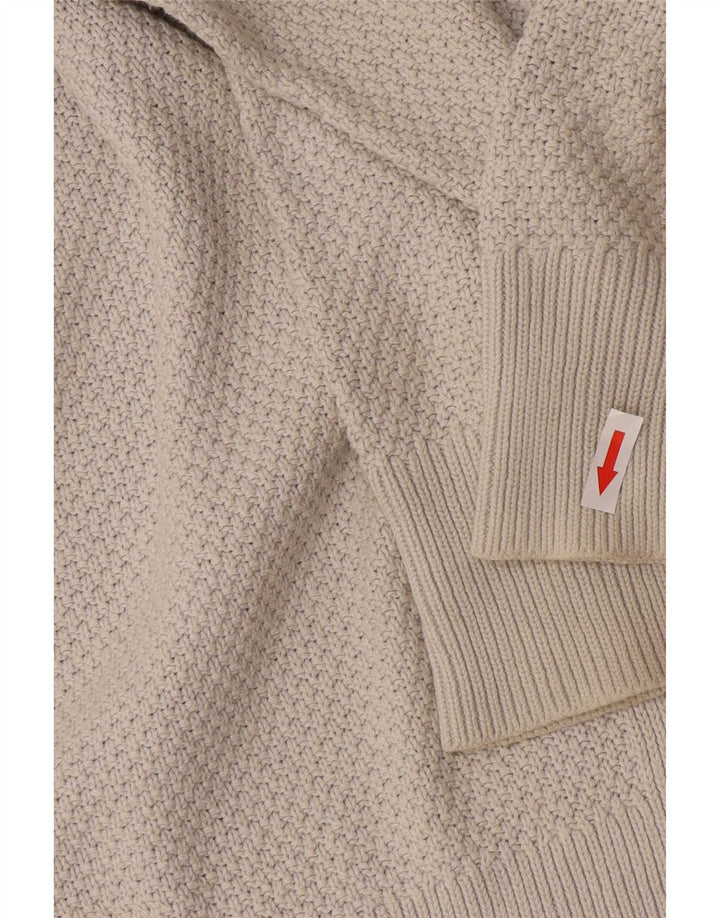 Gap Dame Oversized Cardigan Sweater UK 16 Stor Grå Bomuld