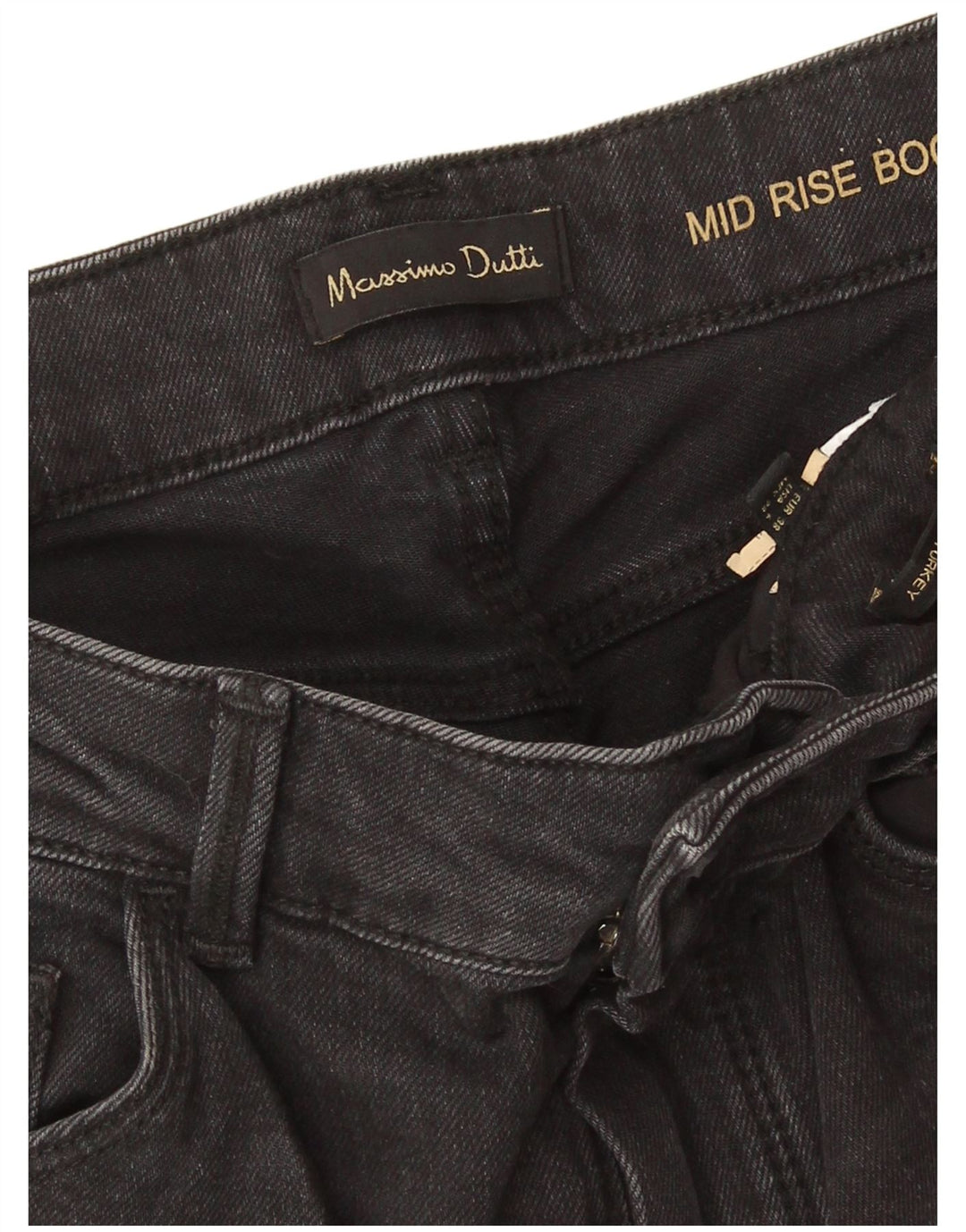 Massimo Dutti Dame Mid Rise Bootcut Jeans EU 38 Small W28 L32 Grå