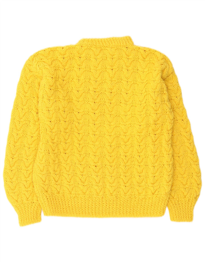 Vintage Dame Turtle Neck Jumper Sweater UK 12 Medium Yellow