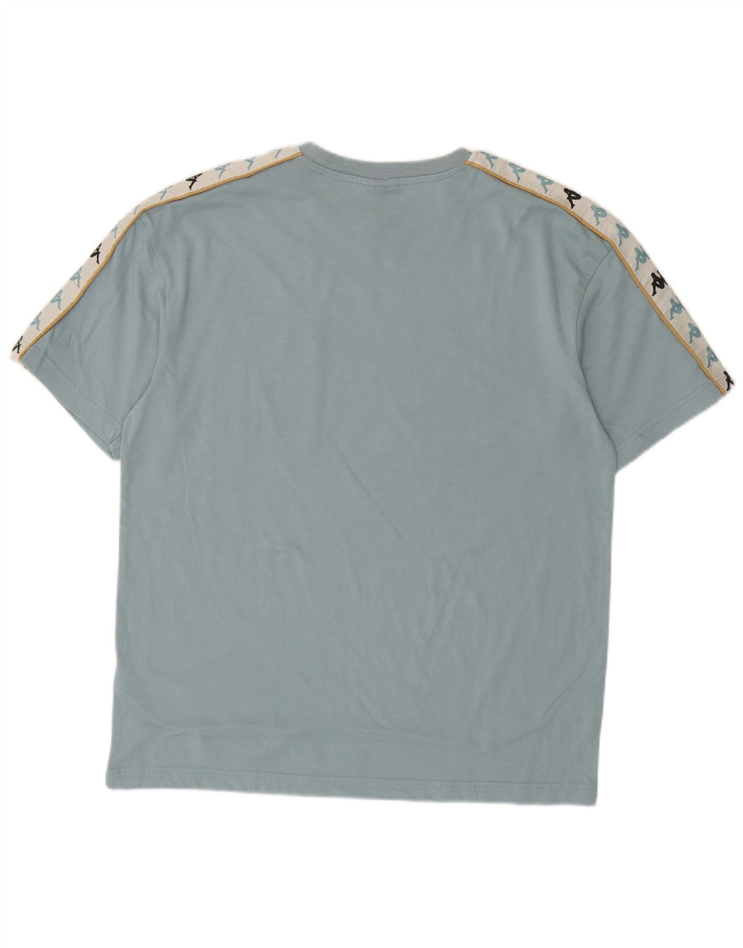 Kappa Herre Grafisk T-Shirt Top Stor Blå Colourblock Bomuld