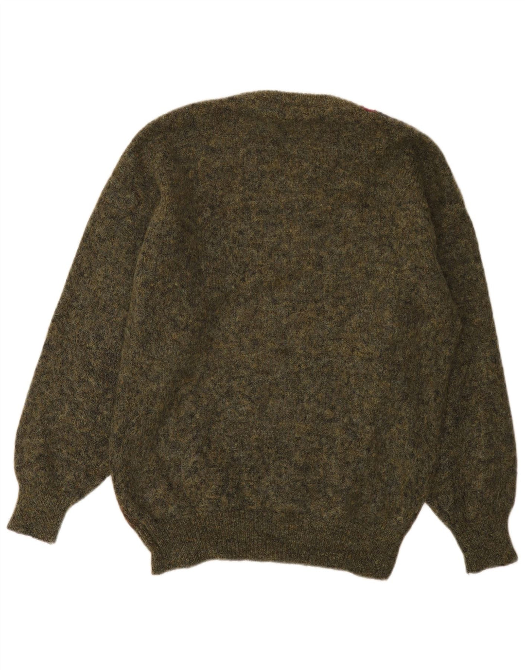 Vintage Herre rund hals sweater Medium Khaki Argyle/Diamond