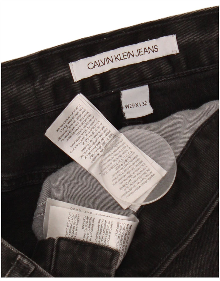 Calvin Klein Herre Slim Jeans W29 L32 Sort Bomuld