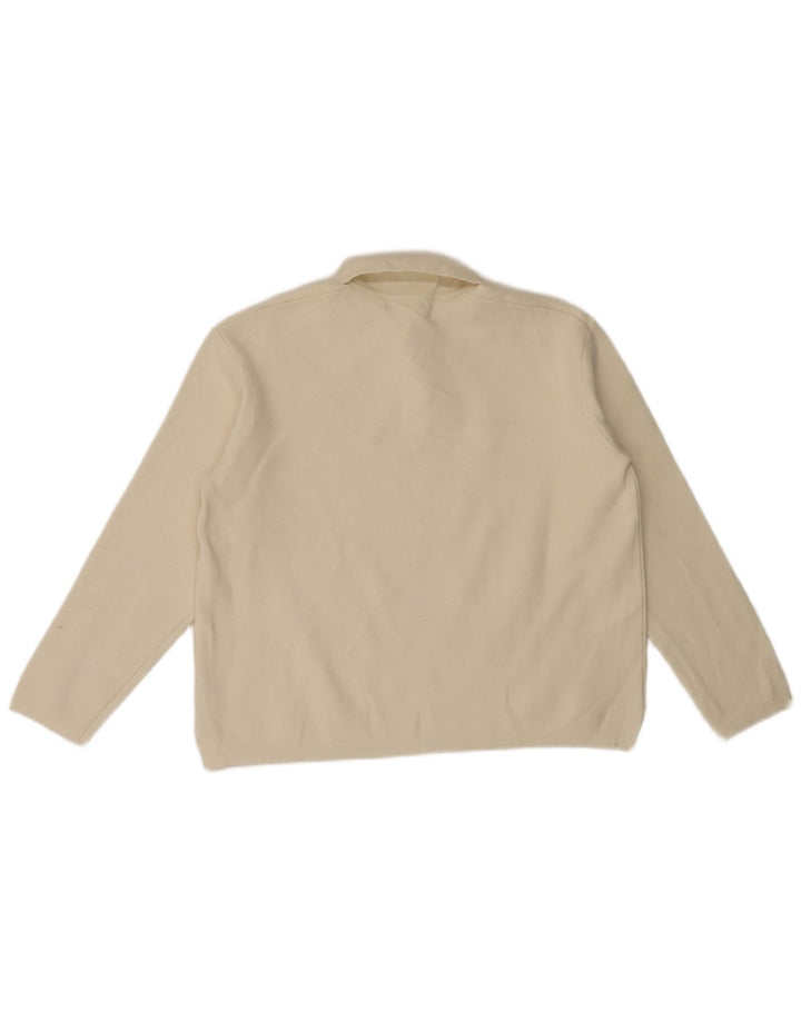 Zara Herre Polo Neck Jumper Sweater Small Off White