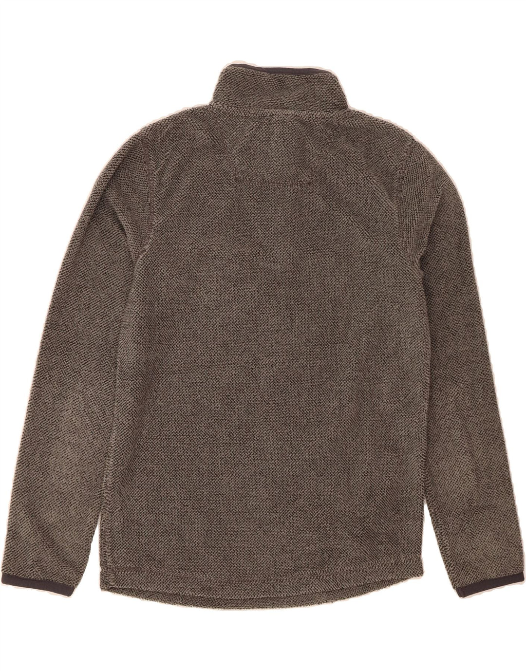 WEIRD FISH Mens Zip Neck Sweatshirt Jumper Small Grey Polyester Vintage Weird Fish and Second-Hand Weird Fish from Messina Hembry 